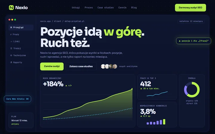 Makieta strony www: firma pozycjonująca