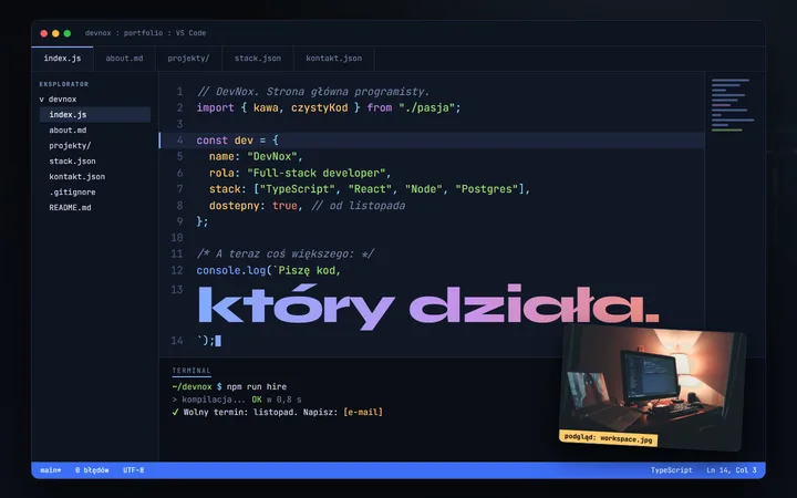 Makieta strony www: realizacje programisty